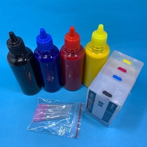 YOTAT 4*100ml Pigment ink + refillable ink cartridge PGI1200 PGI-1200 for Canon MAXIFY MB2020 MB2020 MB2320 MB2120 MB2720