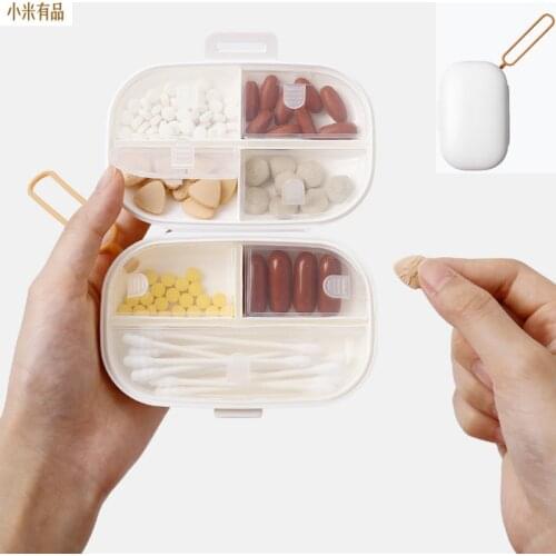 Youpin PP Portable Small Pill Box Sealed Packing Kit Mini Pill Box 7 Compartments Carrying The Medicine Box