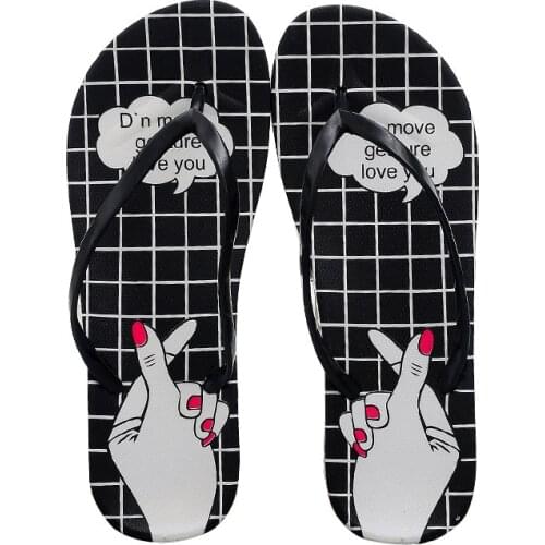 CUZULLAA Women Floral Slippers Summer Beach Shoes Fashion 2019 Female Non-slip Sole Flip-flops Size 35-40