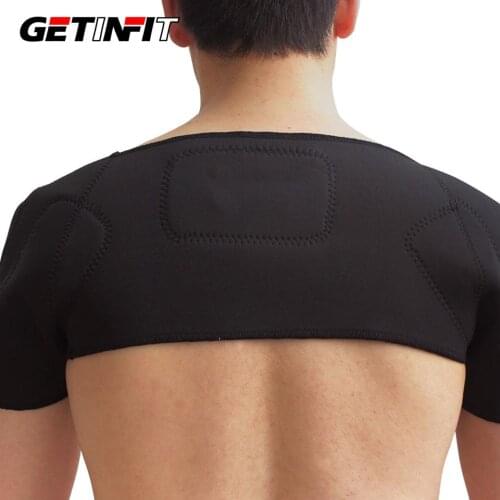 Getinfit 1PCS Self-heating Tourmaline Shoulder Magnetic Therapy Support Brace Belt For The Back Posture Corrector Massager