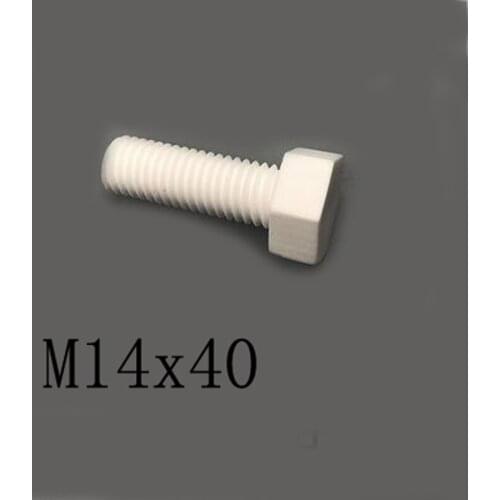 1pcs M14x40mm Hexagon Screw Ceramic Insulated Bolt High Temperature Corrosion Resistance Zirconin