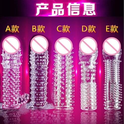 2 pcs Crystal Spike Set AB Set Fun Condom Delay Help Adult Products Sex Toys For Passionate Men And Women