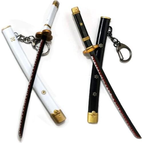 2Kinds One Piece Roronoa Zoro Metal Prop Cosplay Costume Accessories Keychain