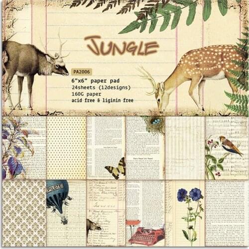 24Pcs/Lot Maple Leaf Retro Material Papers DIY Scrapbooking Album Diary Gift Decorative Paper Scrapbooking Paper