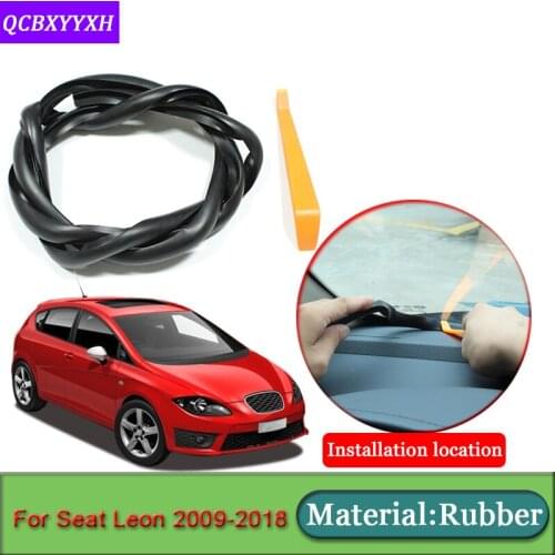 Car-styling Fit For Seat Leon 2009-2018 Anti-Noise Soundproof Dustproof Car Dashboard Windshield Sealing Strips Auto Accessories