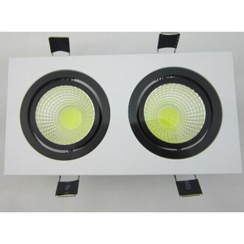 Free Shippipng 14W Warm White/White/Cold White Dimmable COB Led Ceiling Down light Recessed White shell Led Downlight AC85-260V