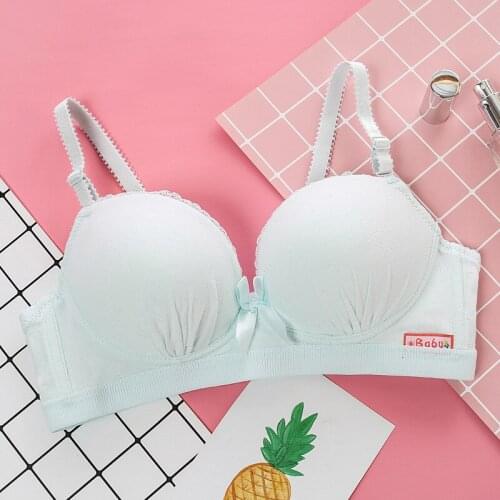 New girls bra with no steel ring bow nylon development students thin underwear comfortable breathable bra