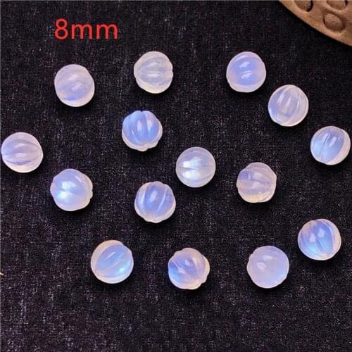 One piece LOOSE BEADS white Moonstone carved round/fish/pumpkin full hole wholesale for DIY jewelry necklace