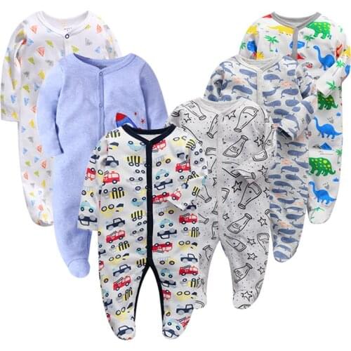 100%Cotton 6Piece/Lot baby rompers suit newborn baby girls boys clothes Long Sleeve Jumpsuit Playsuit Outfits Baby Clothing