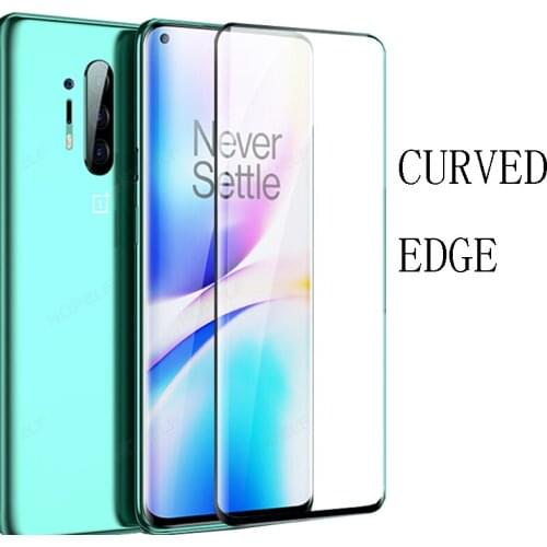 For Oneplus 8 Pro Tempered Glass For Oneplus 8 Screen Protector 7 Pro Protective Glass 3D Explosion-proof Full Curved Edge Film