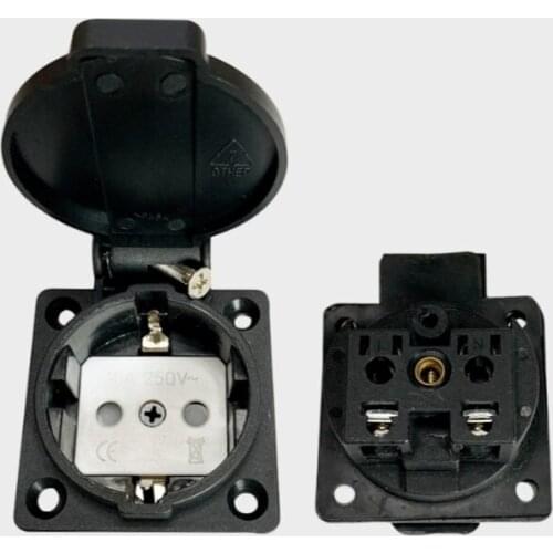 France European Industrial Waterproof Socket with Cover Waterproof and Moisture-proof Russian Jack 16A 250V Plug