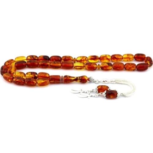 Islamic Tasbih Muslim Rosary Beads 33 Prayer Rosary For Men Bracelet For Men Accessory amber oltu amber stone Handmade Turkey