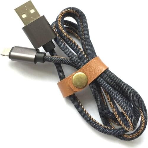 Leather Cable Winder Organizer Desktop Protector Phone Cord Wire Management Clips With Button For Mouse Headphone Earphone