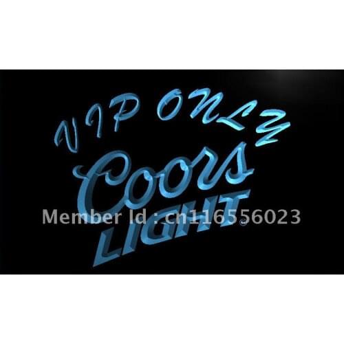 LA095- Coors VIP Only Bar Beer LED Neon Light Sign home decor crafts