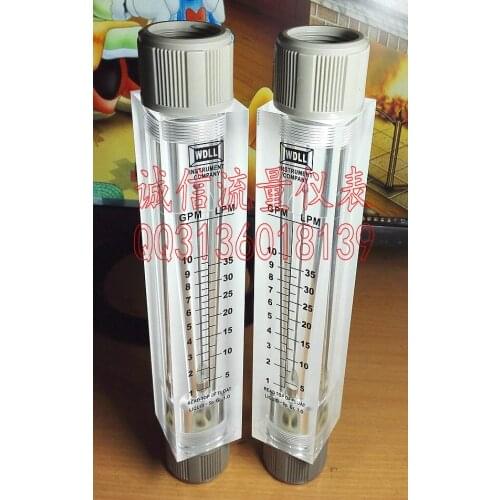 LZM-25G square pipe flow meter 1-10GPM gallon 5-35LPM L / min flow meter