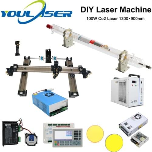 Mechanical Parts Set 1300mm*900mm Single Head Laser Kits External Slide DIY Laser 100W 1390 CO2 Laser Engraving Cutting Machine