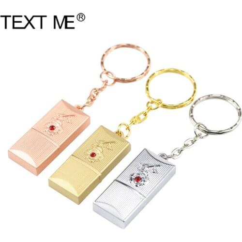 TEXT ME Pen drive USB 2.0 metal pen drive 4GB 8GB 16GB 32GB 64GB USB pen memory stick