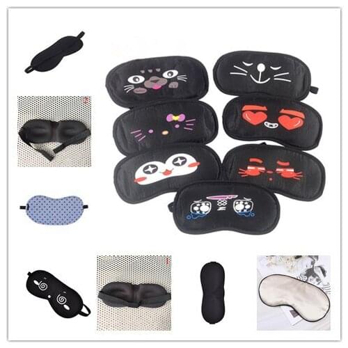 NEW 3D Sleeping Blindfold Eye Mask Rest Relax Eye Patch For Women Men Travel Sleep Soft Natural Padded Shade Cover Multi Styles
