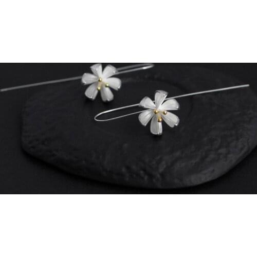 New Arrivals Korean Style Lotus Flower Earrings For Women Lady Bridal Earrings Girls Gifts Pendientes Brincos 2021