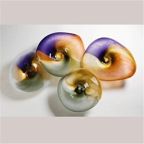 Mediterranean Sea Murano Glass Hanging Plates Wall Hand Blown Murano Glass Wall Lightings