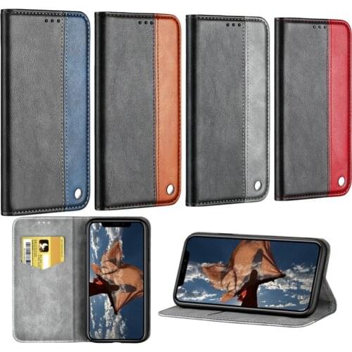 Splicing Flip Leather Phone Case for Samsung Galaxy A72 A52 A32 A12 A02S Ultra Thin Wallet Cover Bracket Full Protection Coque