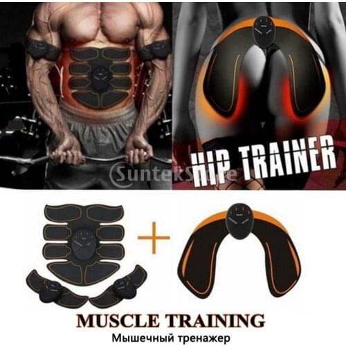 EMS Massager Abdominal Muscle Trainer Muscle Stimulator Electrostimulation Hip Trainer Abdomen Arm Exercise Machine Gym Equiment