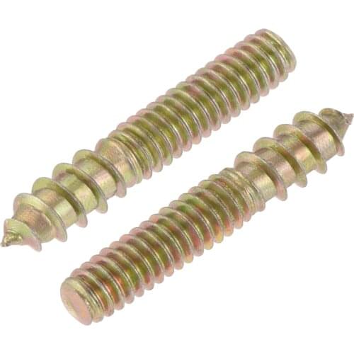 Uxcell 5/32-32 x 7/8" Hanger Bolts Double Head Dowel Screw for Wood Furniture 20pcs