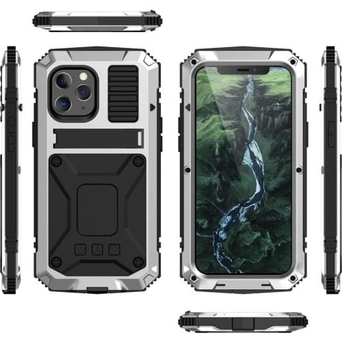 Waterproof Armor Aluminum Phone Case For iPhone 12 Pro Case 360 Full Protection 12 Pro Max Metal Cover 12 Mini Shockproof Fundas