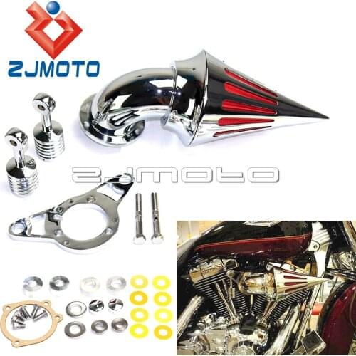 Motorcycle Air Cleaner Spike Intake Air Filter For Harley Softail Dyna Touring 2001-2009 Road King Street Glide Street Bob
