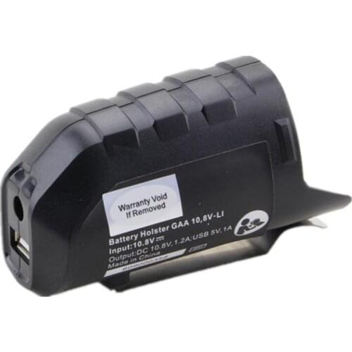 Dawupine BHB120 USB Power Connector Charger Holster for Bosch 10.8V 12V Li-ion Battery USB Device Charging Adapter