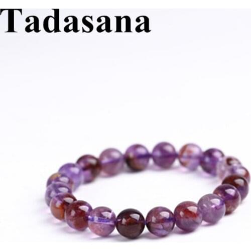 Natural Stone Beads Bracelet Accessory Female Bracelets Bangles Women Purple Crystal Fashion Jewelry 2019