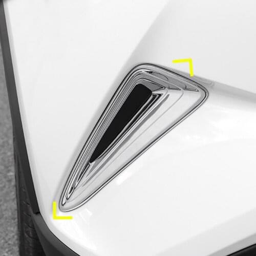 Foal Burning ABS Chrome Front Fog Light Protection Cover Fog Lamps Decoration Trim Sticker for Toyota C-HR CHR 2016 2017 2018