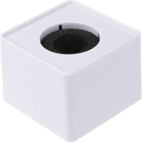 1pc White ABS Mic mini phone Interview Square Square Logo Flag Station 39mm Hole