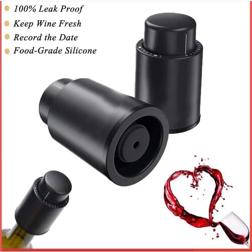 1Pcs Wine Bottle Stoppers,Real Vacuum Champagne Stoppers,Reusable Wine Preserver,Wine Corks Keep Fresh,Best Gift for Wine Lovers