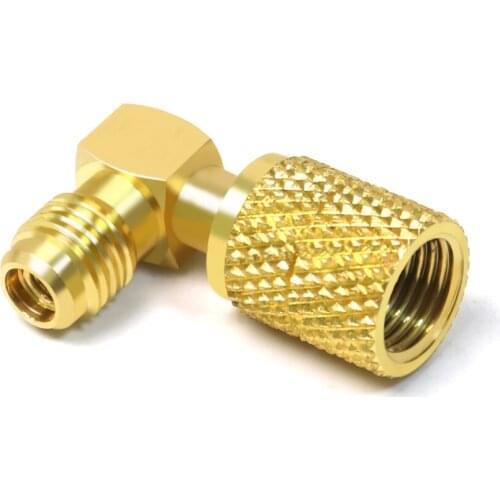 Top Quality 2Pcs R410A Aluminum Copper plating Refrigerant Adapter 1/4" Male to 5/16" Female Refrigeration Adapter Connector