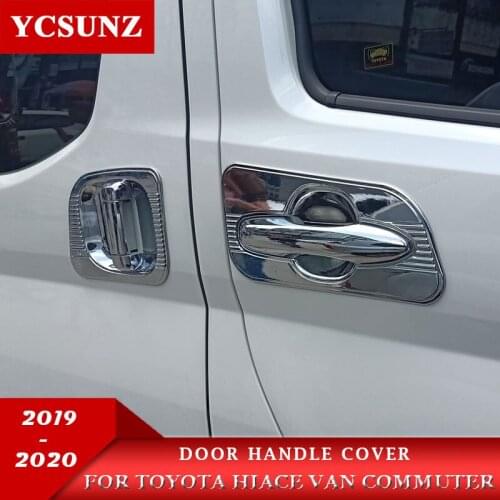 Door Handle Cover For Toyota Hiace Van Commuter Quantum 2019 2020, Ycsunz Accessories Chrome Abs Parts For Toyota Hiace 2019