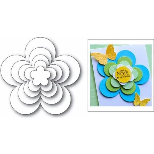 Teachers' Day 3D Flower Nesting Frame 2020 New Metal Cutting Dies For DIY Scrapbooking Album Decorative Embossing Craft Dies Cut