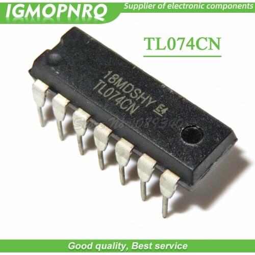 50pcs TL074CN TL074 DIP-14 Amps JFET Input Low Noise Operational Amplifiers - Op new original