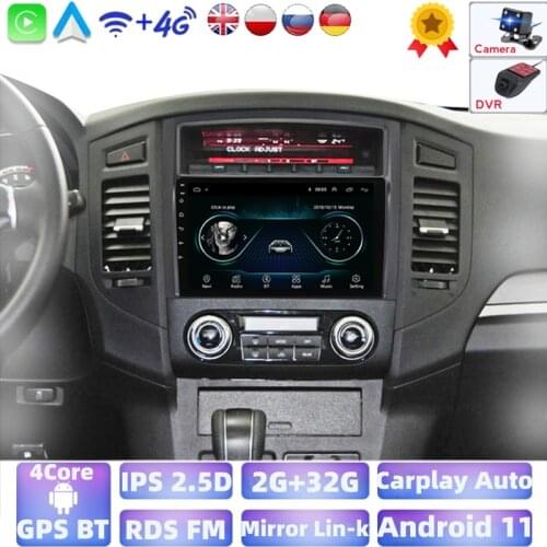 2G+32G Android IPS BT For Mitsubishi Pajero 4 V80 V90 2006 - 2014 Car Radio Multimedia Video Player GPS 2 Din Dvd