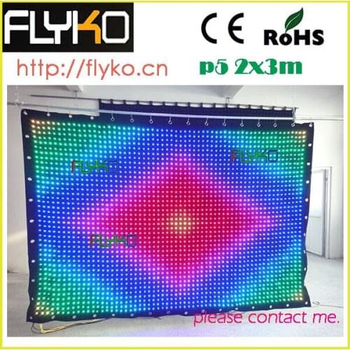 Free shipping high brightness p5cm indoor led display screen led cloth