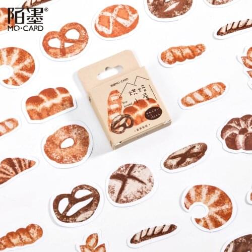 Bread Cake Decorative Stickers Kawaii Paper Stickers Scrapbooking For Journal Planner DIY Crafts Stationery Baking Seal Label