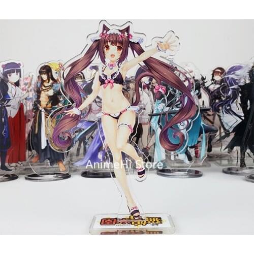 Anime Nekomimi Paradise Action Figure Cosplay Toys NEKOPARA Vanilla Maple Azuki Coconut Acrylic Figures Model Dolls 15cm