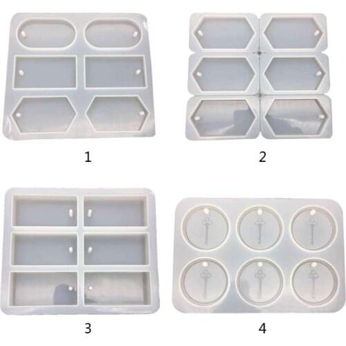 DIY Crafts Wax Piece Mold Rectangular with Hole UV Resin Liquid Silicone Molds T4MD