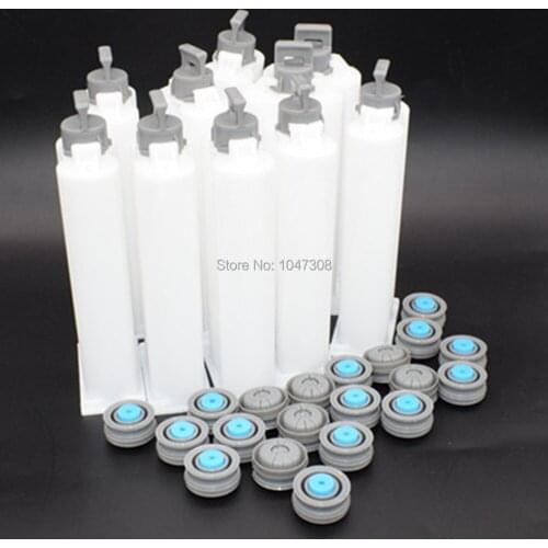 10pcs 1:1 50ml Epoxy Cartridge Empty 1:1 Ratio Dual-Barrel cartridges