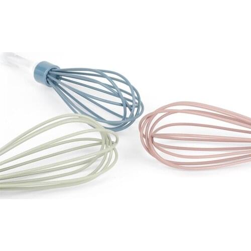 Kitchen Whisk Silicone Manual Balloon Whisk Baking Whisk Egg Beater For Stirring Clear Handle Egg Whisk Egg Mixing Mixer Tools