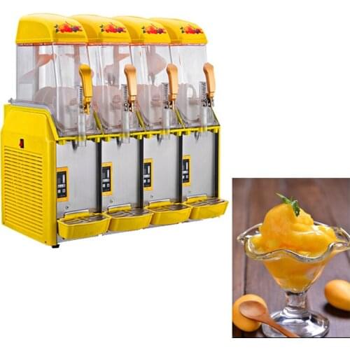 Four tank Slush machine 12L * 4 Ice Slusher Snow melting machine Smoothies Granita Machine Commercial Smoothie maker