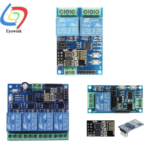 ESP8266 ESP-01 5V 12V 1 2 4 Way WiFi Relay Module Things Smart Home Remote Control Switch ESP01 WIFI Wireless Module Phone APP