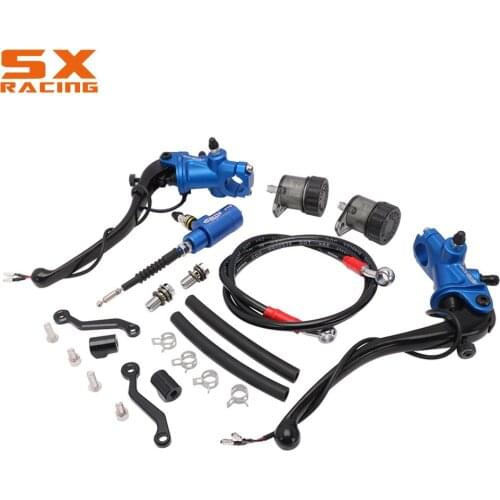Motorcycle CNC Brake Clutch Lever Hydraulic pump Oil Cylinder Hose Sets For KTM HONDA YAMAHA KAWASAKI SUZUKI DUCATI EXC CBR