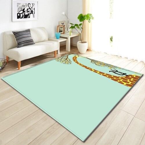 Cartoon giraffe Cartoon living room carpet bedroom dining room floor mat kids livingroom area rug animal tapetes fashion pad