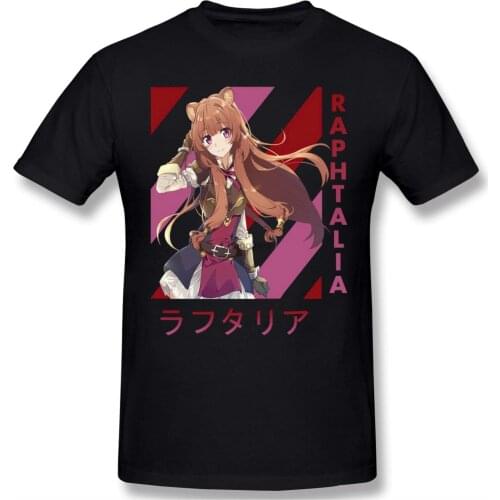 LMHBLTOP Mens The Rising of The Shield Hero Short Sleeve T-Shirt Black